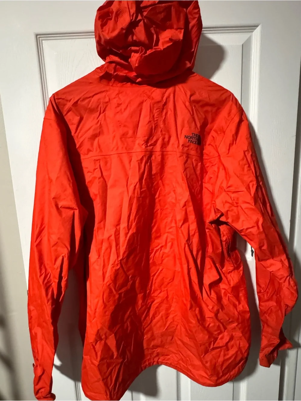 The North Face Men’s Orange Hooded Rain Jacket